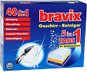 Bravix Таблетки для посудомойки 5 в 1, 40 шт х 20 гр
